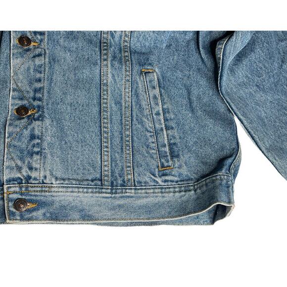 Vintage Lee Denim Trucker Jean Jacket Embroidered Betty Crocker Trix Bunny Sz XL - Picture 4 of 13